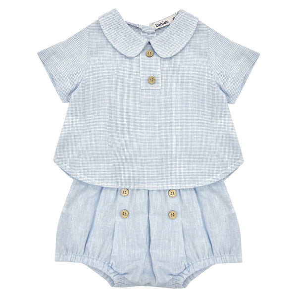 Babidu Check 2 Piece Set Blue