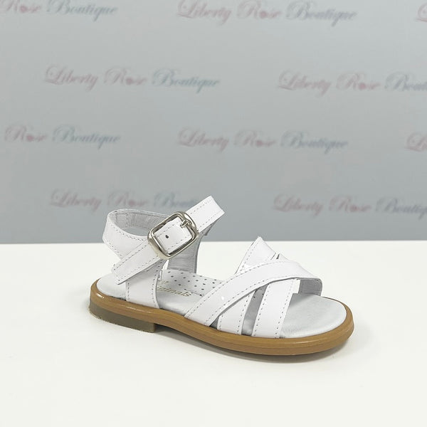 Pretty Originals Patent Leather Sandal White