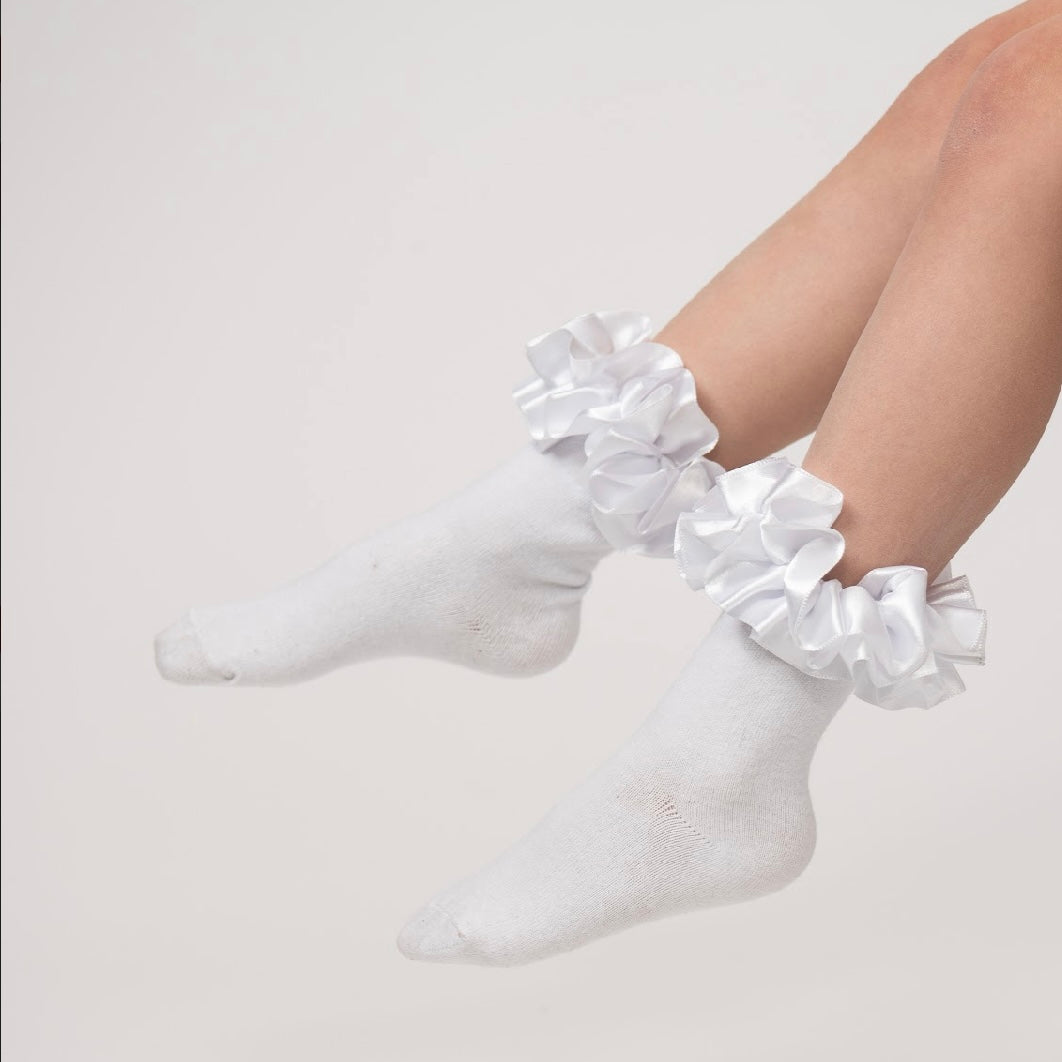 Caramelo Frilly Ankle Socks White Liberty Rose Boutique