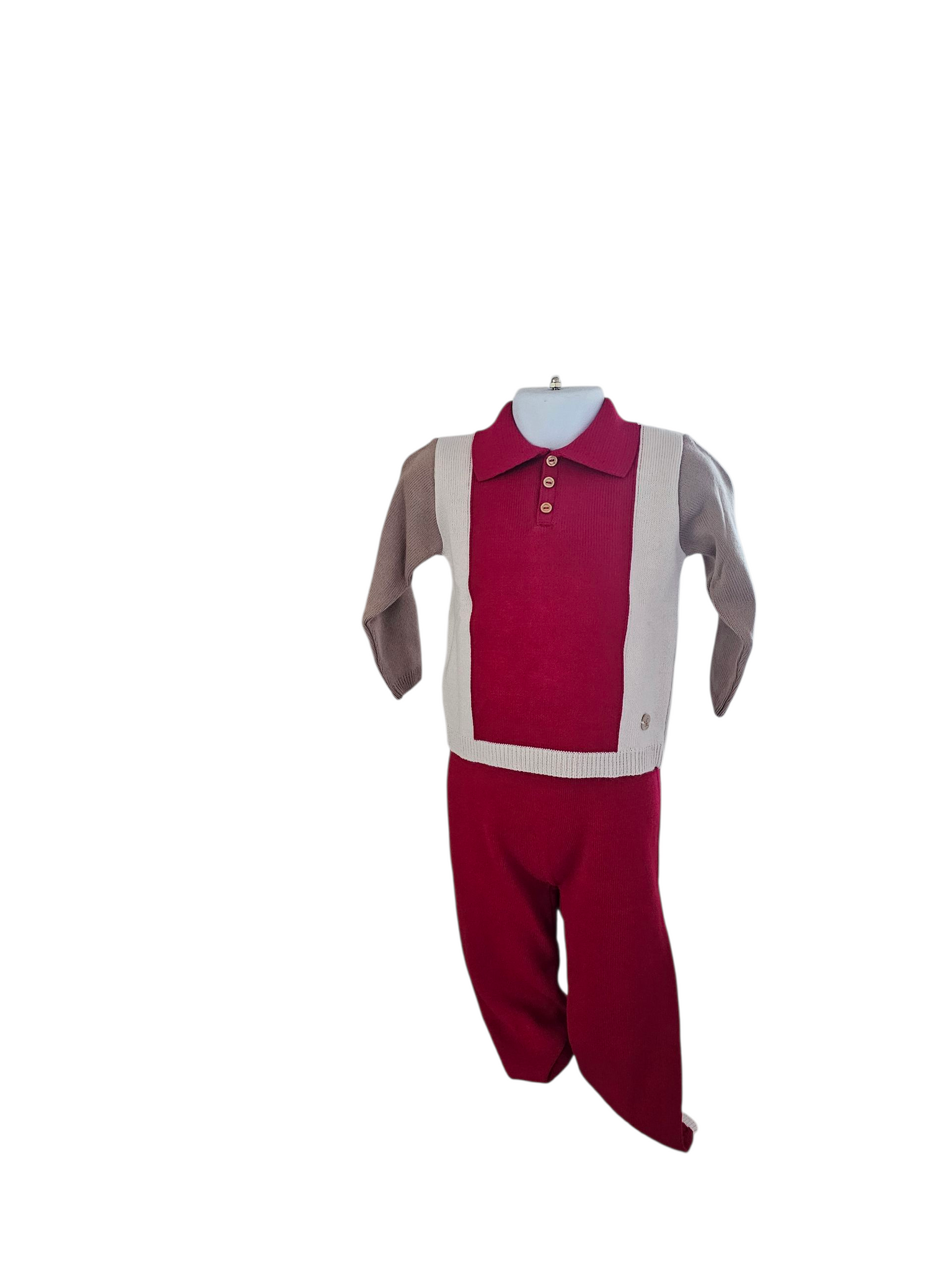 Granlei Red Polo Collar 2 Piece set