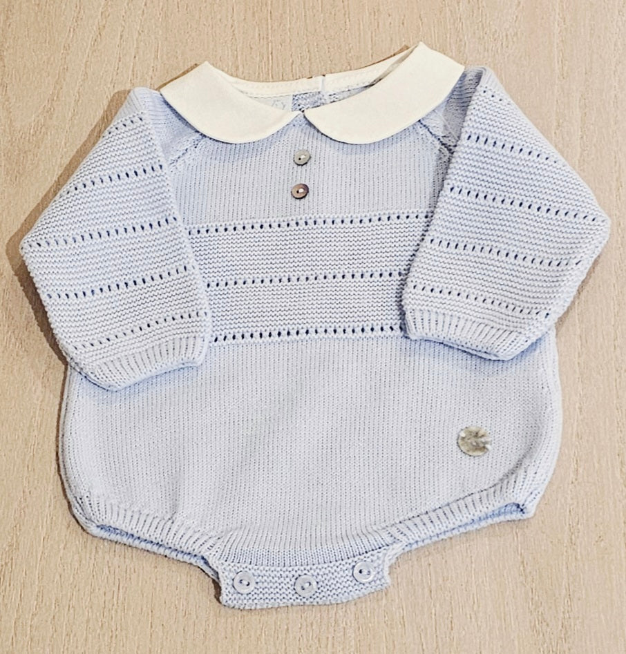 Granlei  Pale Blue  peter pan collar romper