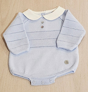Granlei  Pale Blue  peter pan collar romper