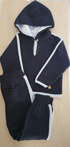 Granlei Navy blue hooded  2 Piece set
