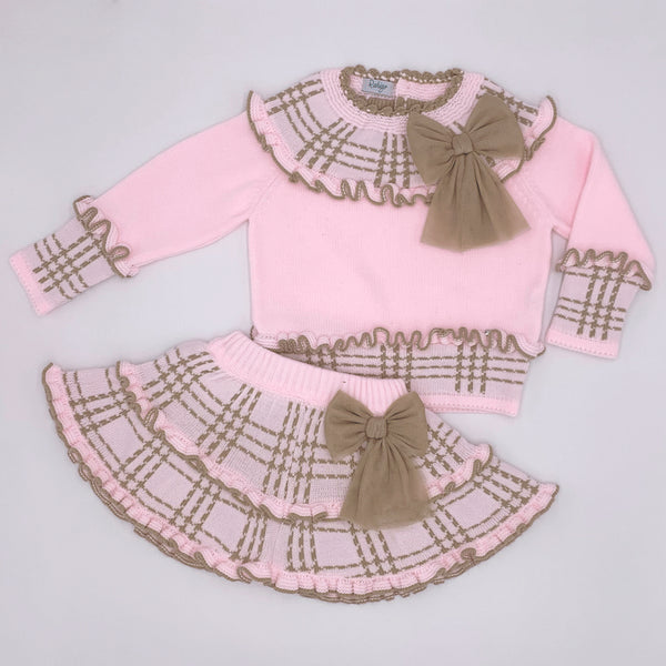 Rahigo 2 Piece Skirt Pink/Camel