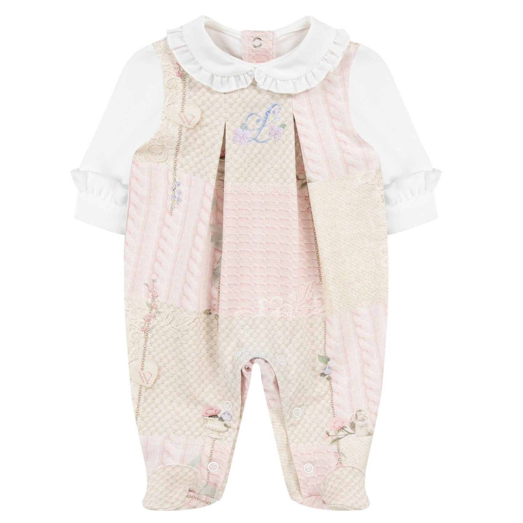 Lapin House Patchwork Sleepsuit