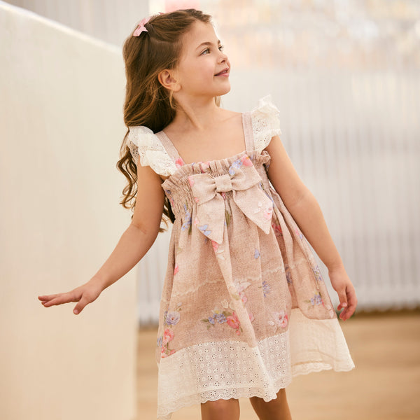 Lapin House Floral Bow Dress