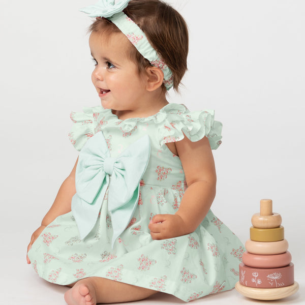 Caramelo Summer Garden Dress Set Mint