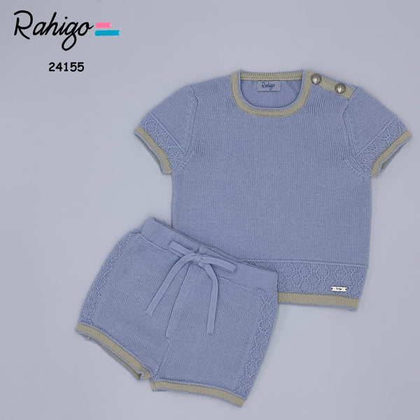 Rahigo 2 Piece Jumper & Shorts Blue/Biege