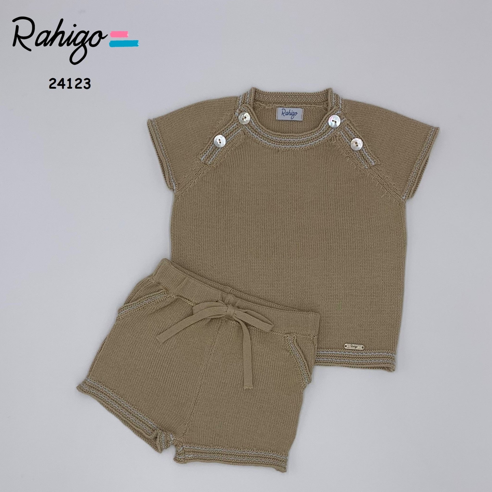 Rahigo 2 Piece Jumper & Shorts Blue/Camel