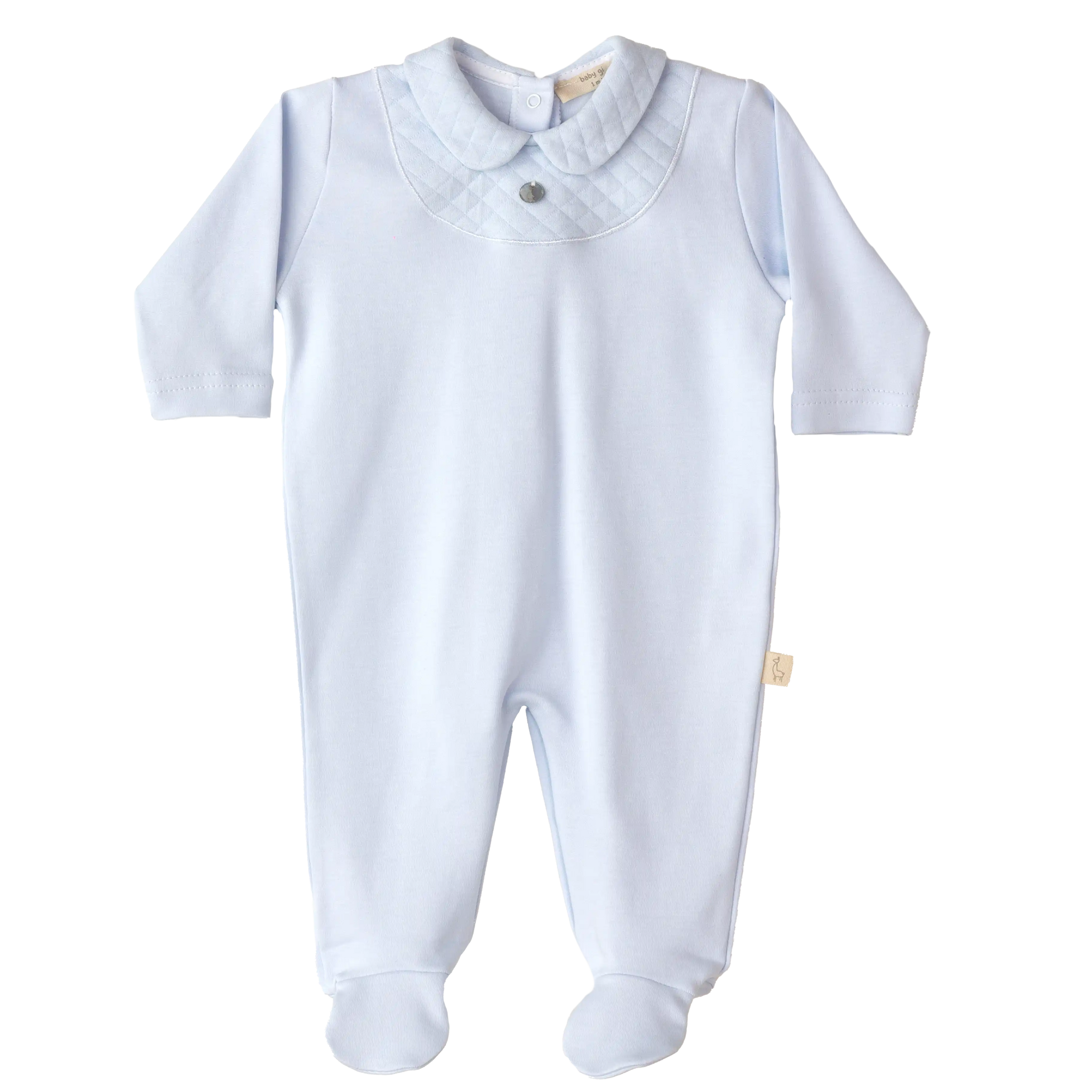 Baby Gi Quilted Peter Pan Collar Sleepsuit Blue
