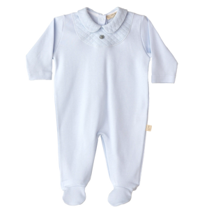 Baby Gi Quilted Peter Pan Collar Sleepsuit Blue