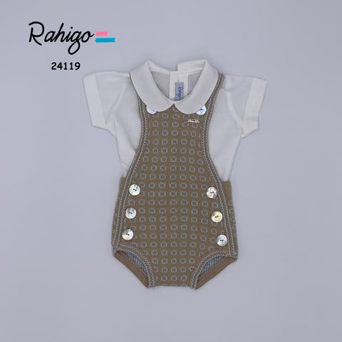 Rahigo 2 Piece Romper & Shirt Blue/Camel