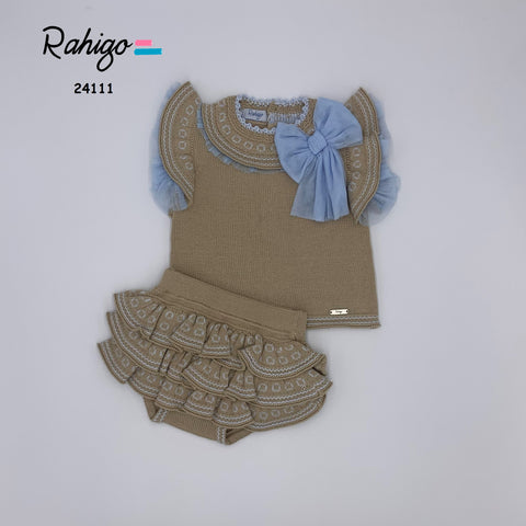 Rahigo 2 Piece Jumper & Knickers Blue/Camel