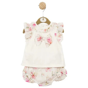 Mintini Floral Bow 2 Piece Shorts Set