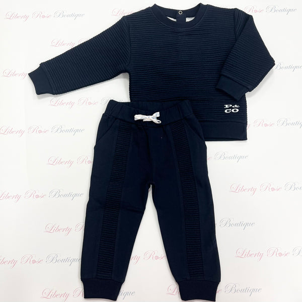 Pastels & Co Blue Liam Jogger Set Navy