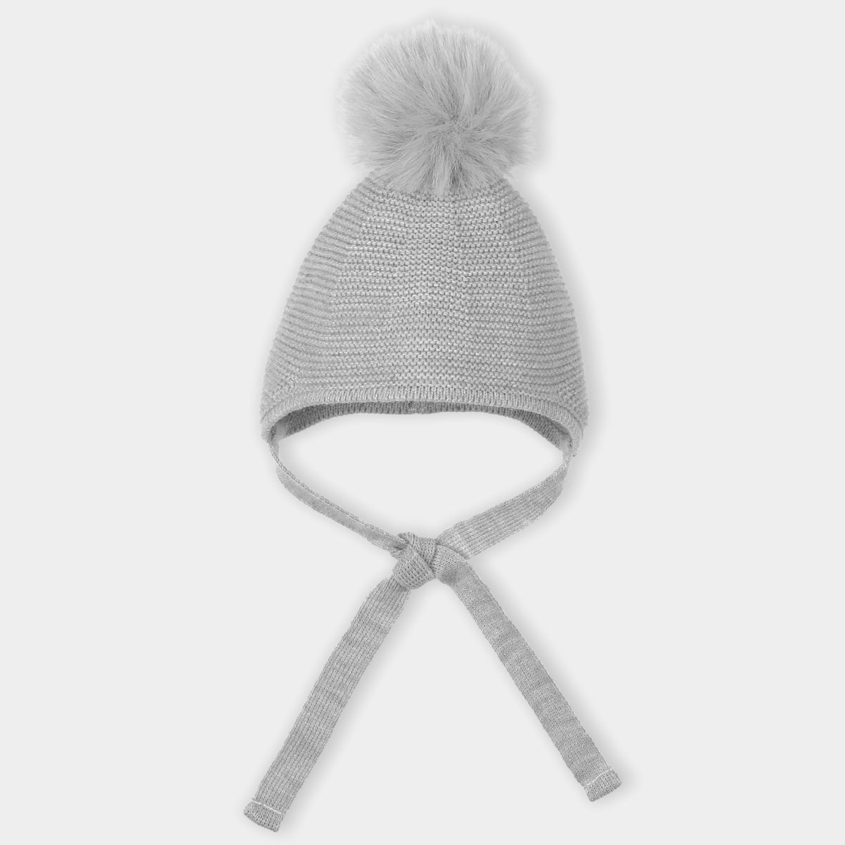 Mac Ilusion Faux Fur Pom Hat Grey