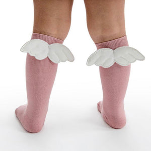 Meia Pata Long Angel Wings Socks Dusky Pink