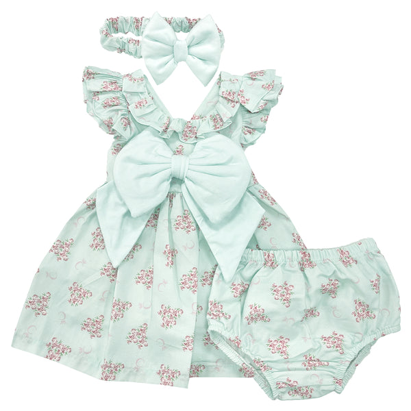 Caramelo Summer Garden Dress Set Mint