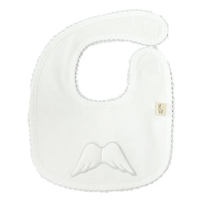 Baby Gi Cotton Angel Wing Bib White