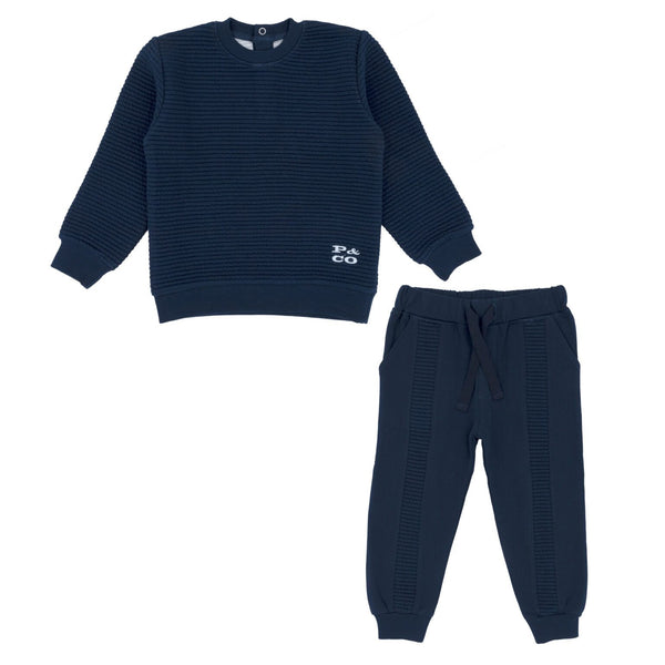 Pastels & Co Blue Liam Jogger Set Navy