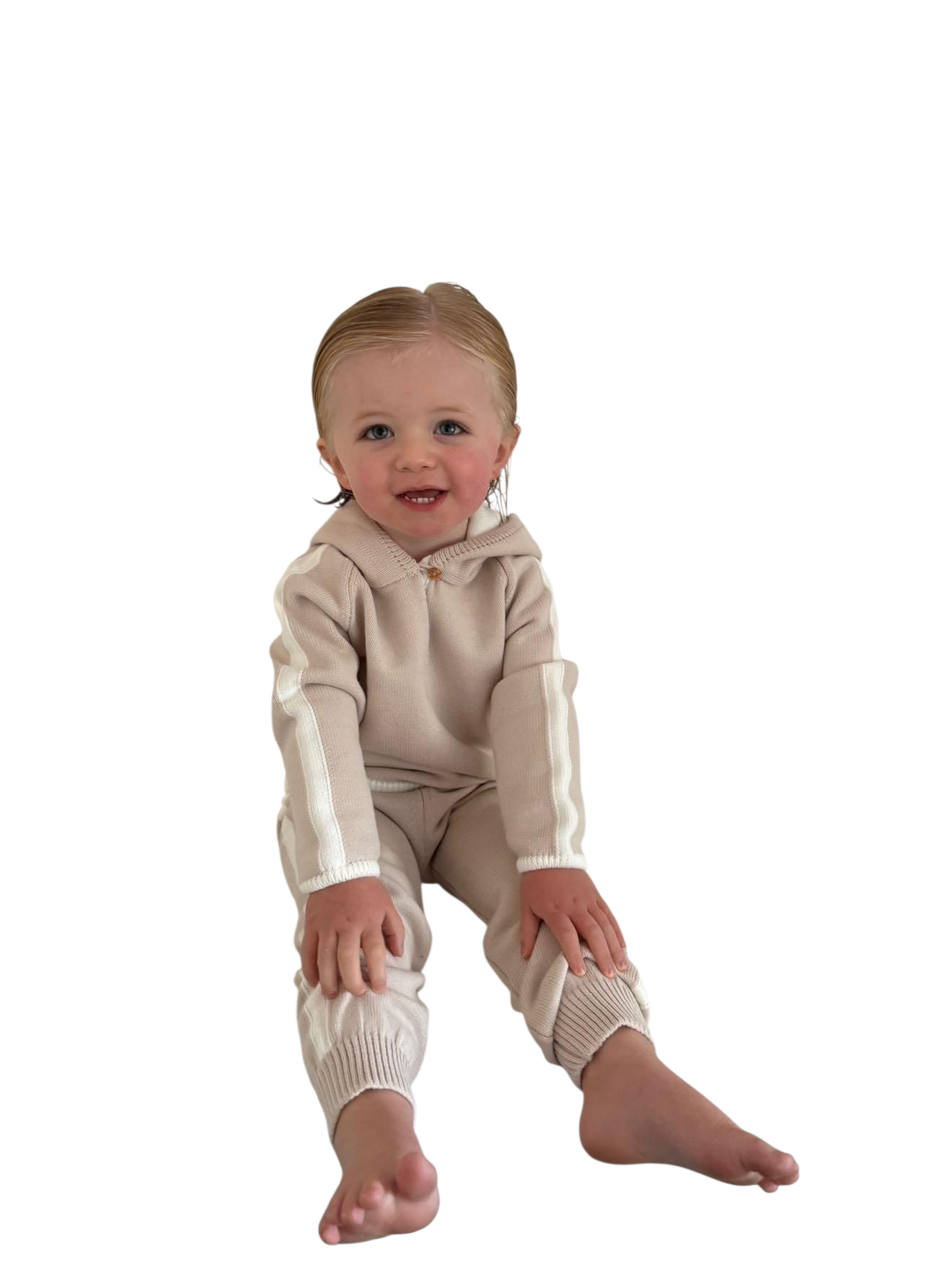 Granlei  Beige Cream hooded  2 Piece set