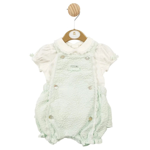 Mintini Dungaree Romper 2 Piece Mint