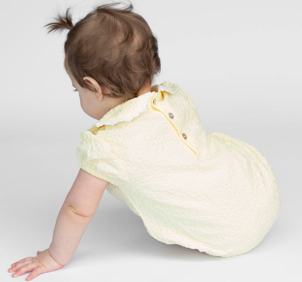 Mintini Collared Romper Lemon