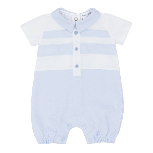 Pastels & Co Barnsley Romper Blue/White