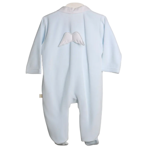 Baby Gi Angel Wings Velour Sleepsuit Blue