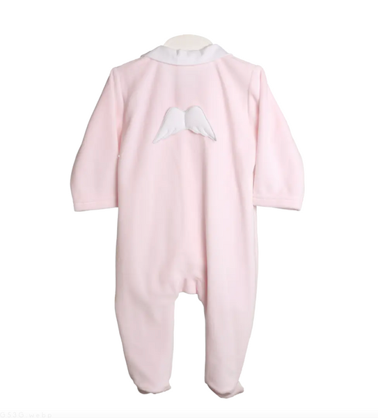 Baby Gi Angel Wings Velour Sleepsuit Pink