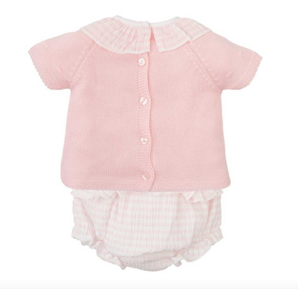 Babidu Frill Collar 2 Piece Pink