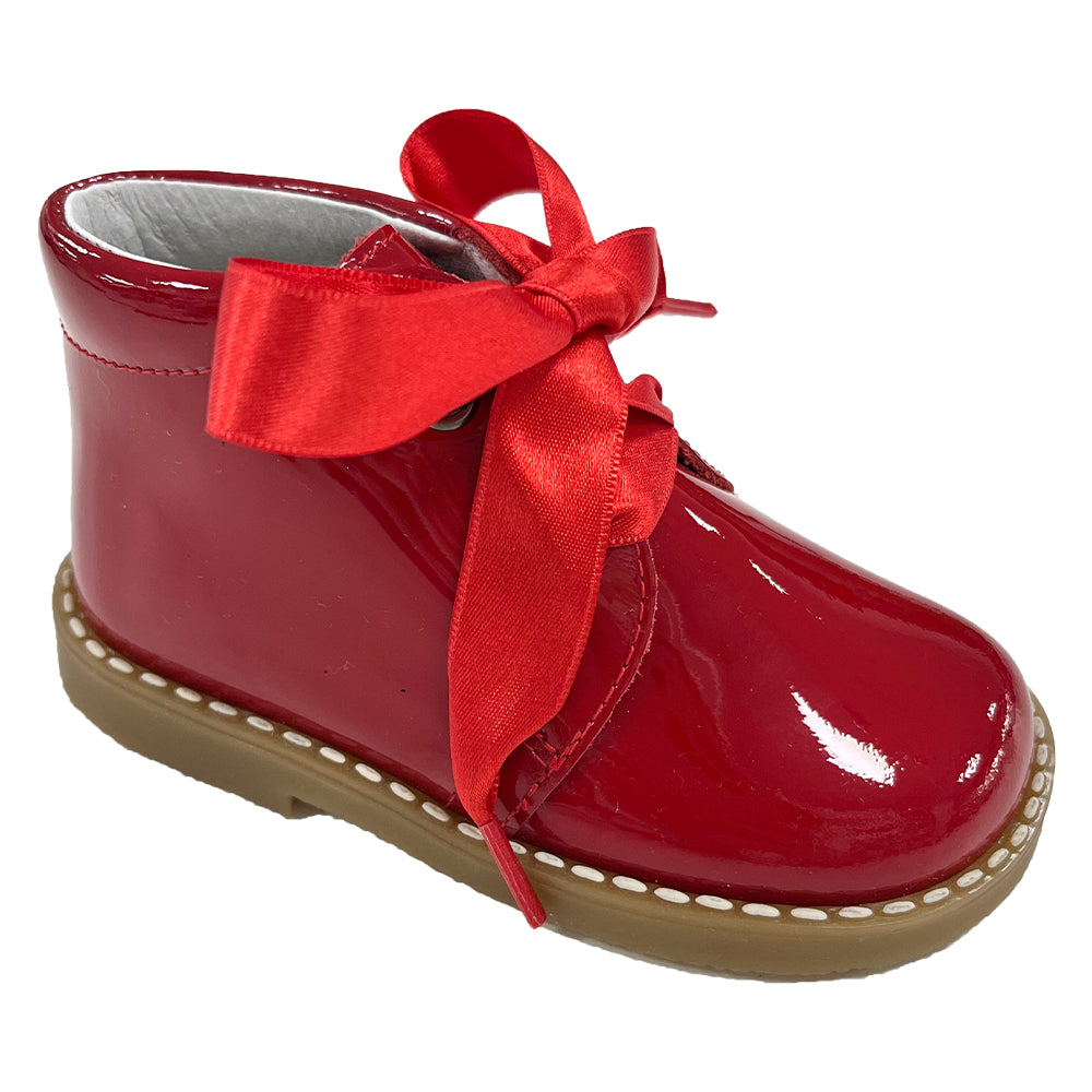 Andanines New Patent Leather Boot Red