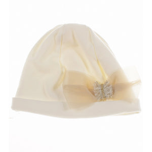 Barcellino Bow Hat Cream