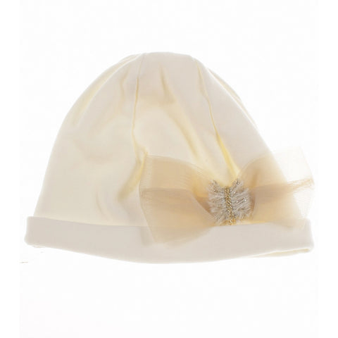 Barcellino Bow Hat Cream