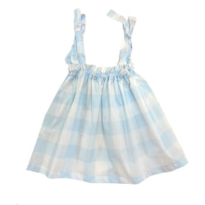 Meia Pata Check Dress Blue