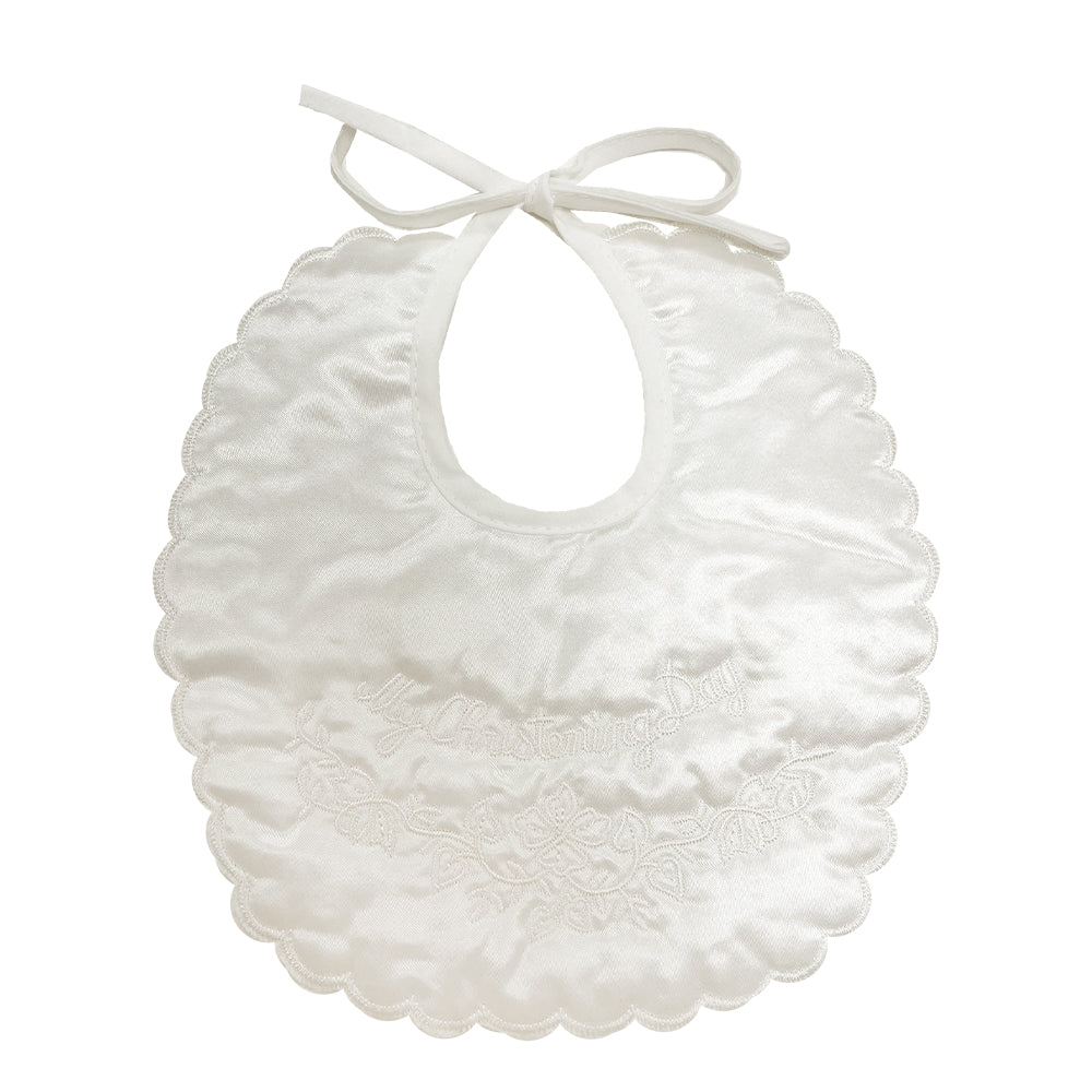 Christening Day Bib cream