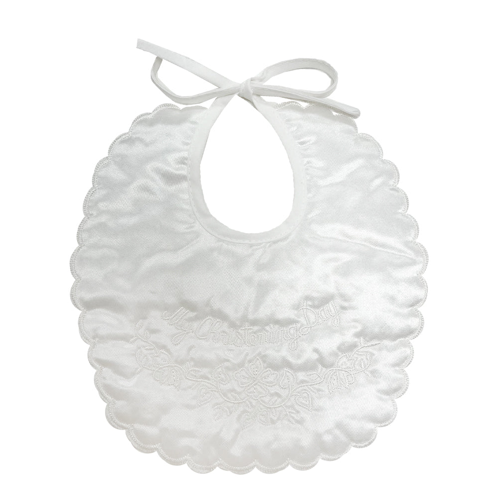 Christening Day Bib White