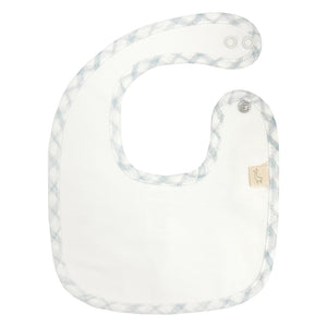 Baby Gi Check Detail Bib Blue/Cream