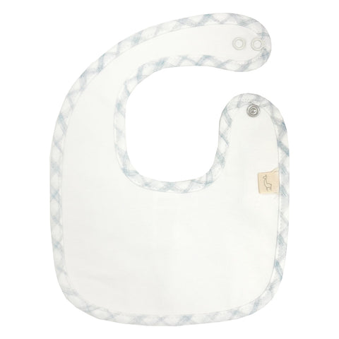 Baby Gi Check Detail Bib Blue/Cream