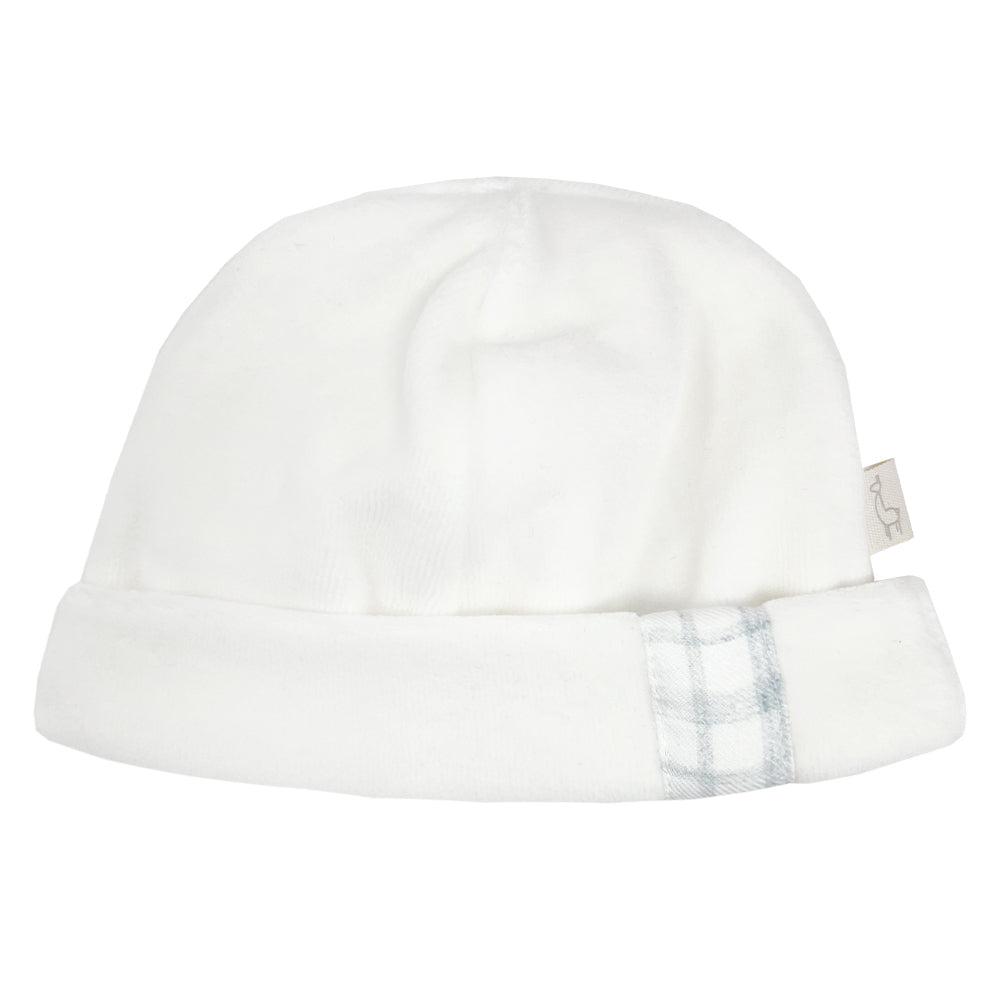 Baby Gi Check Detail Hat Blue/Cream