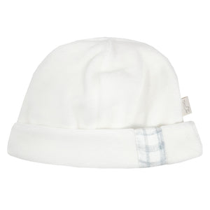 Baby Gi Check Detail Hat Blue/Cream
