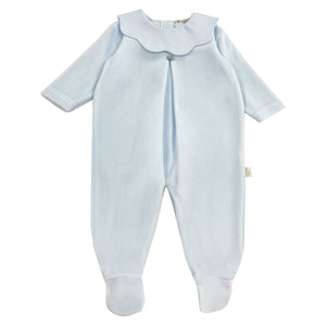 Baby Gi Velour Scallop Collar Blue