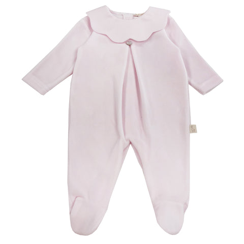 Baby Gi Velour Scallop Collar Pink