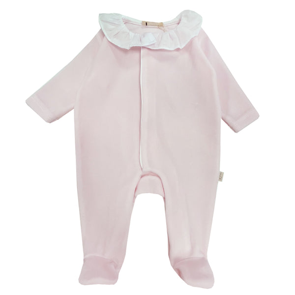 Baby Gi Frill Neck Wings Sleepsuit Pink
