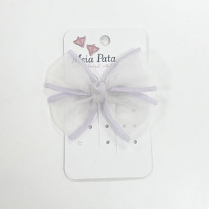 Meia Pata Organza Bow Clip lilac