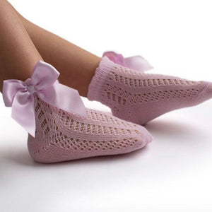 Meia Pata Ankle Bow Socks Lilac
