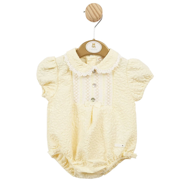 Mintini Collared Romper Lemon