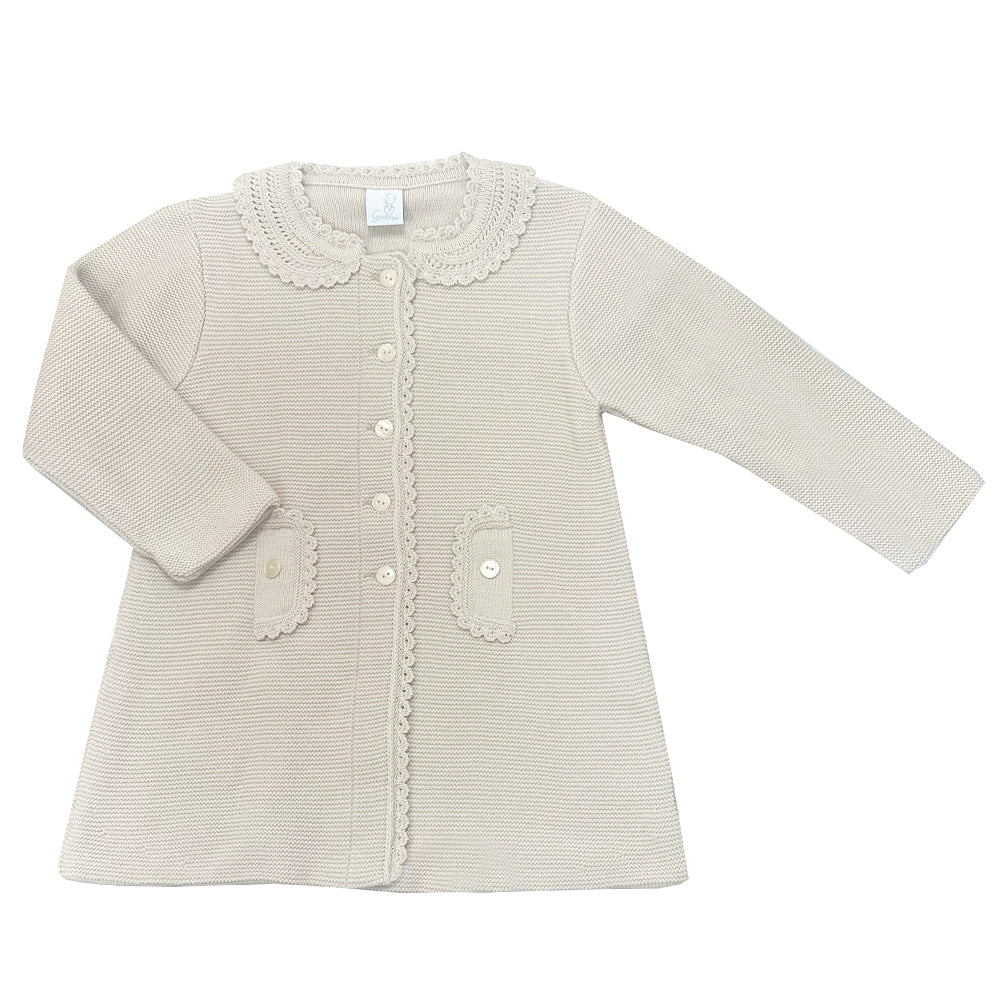 Granlei Frill Collar Cardigan Natural