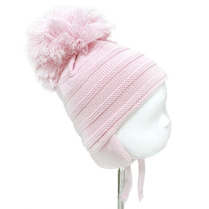Pastels & Co Knitted Pom Hat Pink