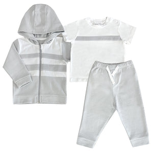 Pastels & Co Brampton 3 Piece Jog Set Grey